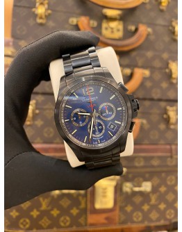 (LIKE NEW) 2025 LONGINES CONQUEST VHP CHRONOGRAPH BLACK PVD REF L3.717.2.96.6 BLUE DIAL 42MM QUARTZ WATCH -FULL SET-