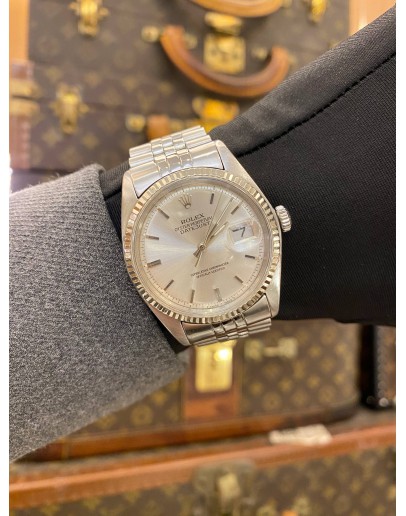 ROLEX DATEJUST 36 JUBILEE REF 16014 SILVER TRITIUM DIAL 36MM AUTOMATIC WATCH