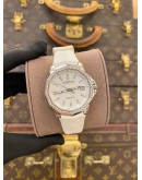(LIKE NEW) 2020 CORUM ADMIRAL TITANIUM DIAMOND BEZEL REF 082.201.42 WHITE GRENADIER FENDU DIAL 38MM AUTOMATIC WATCH -FULL SET-