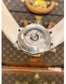 (LIKE NEW) 2020 CORUM ADMIRAL TITANIUM DIAMOND BEZEL REF 082.201.42 WHITE GRENADIER FENDU DIAL 38MM AUTOMATIC WATCH -FULL SET-