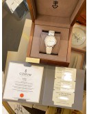 (LIKE NEW) 2020 CORUM ADMIRAL TITANIUM DIAMOND BEZEL REF 082.201.42 WHITE GRENADIER FENDU DIAL 38MM AUTOMATIC WATCH -FULL SET-