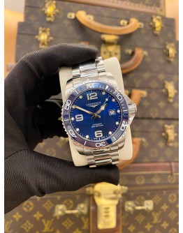 (LIKE NEW) 2021 LONGINES HYDROCONQUEST 300M REF L3.781.4.96.6 BLUE DIAL 41MM AUTOMATIC WATCH -FULL SET-