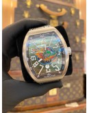 (LIKE NEW) 2023 FRANCK MULLER VANGUARD TITANIUM DRAGON EYES DIAMOND LIMITED EDITION 88PCS WORLDWIDE REF V45SCDT GREEN DIAL 43MM AUTOMATIC WATCH -FULL SET-