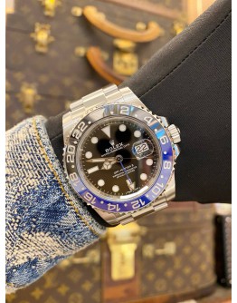 2017 ROLEX GMT-MASTER II BATMAN REF 116710 BLACK DIAL 40MM AUTOMATIC WATCH -FULL SET-