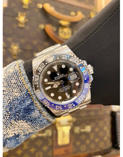 2017 ROLEX GMT-MASTER II BATMAN REF 116710 BLACK DIAL 40MM AUTOMATIC WATCH -FULL SET-
