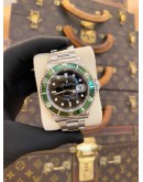 ROLEX SUBMARINER DATE REF 16610 UPGRADE KERMIT REF 16610LV BLACK DIAL 40MM AUTOMATIC WATCH