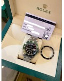 ROLEX SUBMARINER DATE REF 16610 UPGRADE KERMIT REF 16610LV BLACK DIAL 40MM AUTOMATIC WATCH