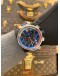 (LIKE NEW) 2020 LOUIS VUITTON TAMBOUR REGATTA CHRONOGRAPH REF Q1A61 BLUE DIAL 43MM AUTOMATIC WATCH -FULL SET-