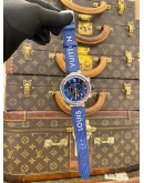 (LIKE NEW) 2020 LOUIS VUITTON TAMBOUR REGATTA CHRONOGRAPH REF Q1A61 BLUE DIAL 43MM AUTOMATIC WATCH -FULL SET-