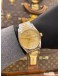 ROLEX DATEJUST 36 HALF 18K 750 YELLOW GOLD JUBILEE REF 16013 GOLD CHAMPAGNE LINEN DIAL 36MM AUTOMATIC WATCH