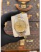 ROLEX DATEJUST 36 HALF 18K 750 YELLOW GOLD JUBILEE REF 16013 GOLD CHAMPAGNE LINEN DIAL 36MM AUTOMATIC WATCH
