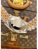 ROLEX DATEJUST 36 HALF 18K 750 YELLOW GOLD JUBILEE REF 16013 GOLD CHAMPAGNE LINEN DIAL 36MM AUTOMATIC WATCH