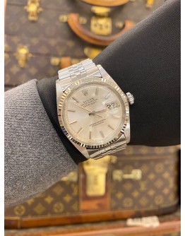 ROLEX DATEJUST 36 JUBILEE REF 1601 SILVER TRITIUM DIAL 36MM AUTOMATIC WATCH
