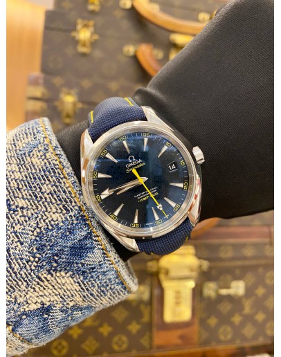 (LIKE NEW) 2021 OMEGA SEAMASTER AQUA TERRA JAMES BOND 007 LIMITED EDITION REF 231.10.42.21.03.004 BLUE DIAL 41.5MM AUTOMATIC WATCH