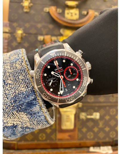 2018 OMEGA SEAMASTER DIVER 300M CHRONOGRAPH EMIRATES TEAM NEW ZEALAND LIMITED EDITION 2013PCS WORLDWIDE REF 212.32.44.50.01.001 BLACK DIAL 44MM AUTOMATIC WATCH