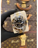 (LIKE NEW) 2024 ROLEX SEA-DWELLER HALF 18K 750 YELLOW GOLD REF 126603 BLACK DIAL 43MM AUTOMATIC WATCH -FULL SET-