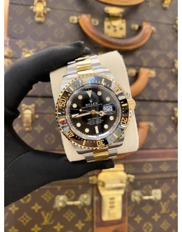 (LIKE NEW) 2024 ROLEX SEA-DWELLER HALF 18K 750 YELLOW GOLD REF 126603 BLACK DIAL 43MM AUTOMATIC WATCH -FULL SET-