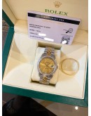 ROLEX DATEJUST 36 HALF 18K 750 YELLOW GOLD DIAMOND JUBILEE REF 16233 GOLD CHAMPAGNE DIAMOND DIAL 36MM AUTOMATIC WATCH