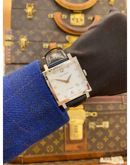 (LIKE NEW) 2018 LOUIS ERARD LA CARRÉE UNISEX REF 69500AA52 WHITE DIAMOND DIAL 35MM AUTOMATIC WATCH -FULL SET-