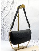 (LIKE NEW) LOUIS VUITTON IVY WALLET ON CHAIN IN BLACK MONOGRAM EMPREINTE LEATHER -FULL SET-