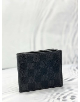 LOUIS VUITTON MULTIPLE WALLET IN BLACK DAMIER GRAPHITE CANVAS 