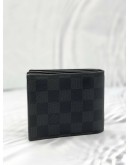 LOUIS VUITTON MULTIPLE WALLET IN BLACK DAMIER GRAPHITE CANVAS 