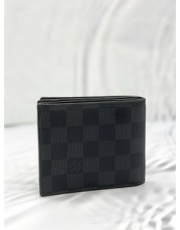 LOUIS VUITTON MULTIPLE WALLET IN BLACK DAMIER GRAPHITE CANVAS 