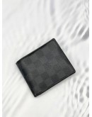 LOUIS VUITTON MULTIPLE WALLET IN BLACK DAMIER GRAPHITE CANVAS 