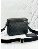 (LIKE NEW) LOUIS VUITTON TRIO MESSENGER BAG IN BLACK MONOGRAM ECLIPSE CANVAS WITH CALFSKIN LEATHER