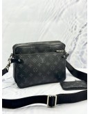 (LIKE NEW) LOUIS VUITTON TRIO MESSENGER BAG IN BLACK MONOGRAM ECLIPSE CANVAS WITH CALFSKIN LEATHER