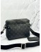 (LIKE NEW) LOUIS VUITTON TRIO MESSENGER BAG IN BLACK MONOGRAM ECLIPSE CANVAS WITH CALFSKIN LEATHER