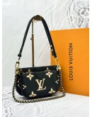 (LIKE NEW) LOUIS VUITTON MULTI POCHETTE ACCESSOIRES IN BICOLOR MONOGRAM EMPREINTE LEATHER