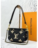 (LIKE NEW) LOUIS VUITTON MULTI POCHETTE ACCESSOIRES IN BICOLOR MONOGRAM EMPREINTE LEATHER