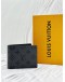 (UNUSED) LOUIS VUITTON SLENDER WALLET IN GREY MONOGRAM ECLIPSE CANVAS WITH BLACK GRAINED CALFSKIN LEATHER
