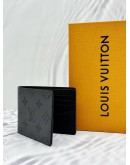 (UNUSED) LOUIS VUITTON SLENDER WALLET IN GREY MONOGRAM ECLIPSE CANVAS WITH BLACK GRAINED CALFSKIN LEATHER