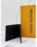 (UNUSED) LOUIS VUITTON SLENDER WALLET IN GREY MONOGRAM ECLIPSE CANVAS WITH BLACK GRAINED CALFSKIN LEATHER
