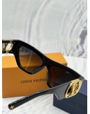 (LIKE NEW) LOUIS VUITTON LV LINK CAT EYE SUNGLASSES IN BLACK -FULL SET-