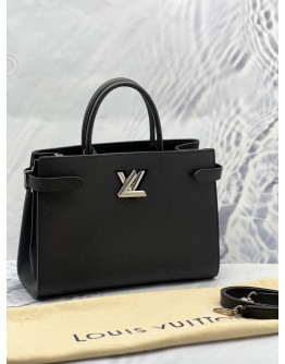 (LIKE NEW) LOUIS VUITTON TWIST TOTE BAG IN BLACK EPI LEATHER