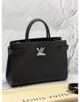 (LIKE NEW) LOUIS VUITTON TWIST TOTE BAG IN BLACK EPI LEATHER