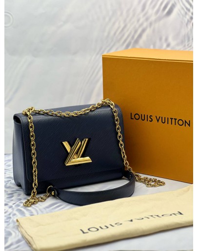 LOUIS VUITTON TWIST MM SHOULDER BAG IN DARK BLUE EPI LEATHER -FULL SET- 