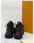 (LIKE NEW) LOUIS VUITTON LV ARCHLIGHT SNEAKERS SIZE 39 IN BROWN MONOGRAM CANVAS WITH BLACK TECHNICAL TEXTILE -FULL SET-