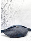 LOUIS VUITTON DISCOVERY BUMBAG PM IN NAVY BLUE MONOGRAM SHADOW CALFSKIN LEATHER 