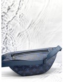 LOUIS VUITTON DISCOVERY BUMBAG PM IN NAVY BLUE MONOGRAM SHADOW CALFSKIN LEATHER 