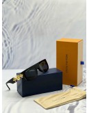 (LIKE NEW) LOUIS VUITTON MONOGRAM TRIBUTE SUNGLASSES IN BLACK WITH GOLD -FULL SET-