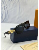(LIKE NEW) LOUIS VUITTON MONOGRAM TRIBUTE SUNGLASSES IN BLACK WITH GOLD -FULL SET-