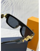(LIKE NEW) LOUIS VUITTON MONOGRAM TRIBUTE SUNGLASSES IN BLACK WITH GOLD -FULL SET-
