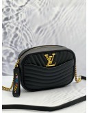 (LIKE NEW) LOUIS VUITTON NEW WAVE CAMERA CROSSBODY BAG IN BLACK CALFSKIN LEATHER