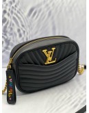(LIKE NEW) LOUIS VUITTON NEW WAVE CAMERA CROSSBODY BAG IN BLACK CALFSKIN LEATHER