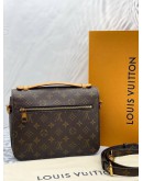 (LIKE NEW) LOUIS VUITTON POCHETTE METIS IN BROWN MONOGRAM CANVAS -FULL SET-