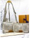 (LIKE NEW) LOUIS VUITTON TRIO MESSENGER BAG IN STONE GREY DAMIER SALT CANVAS -FULL SET-